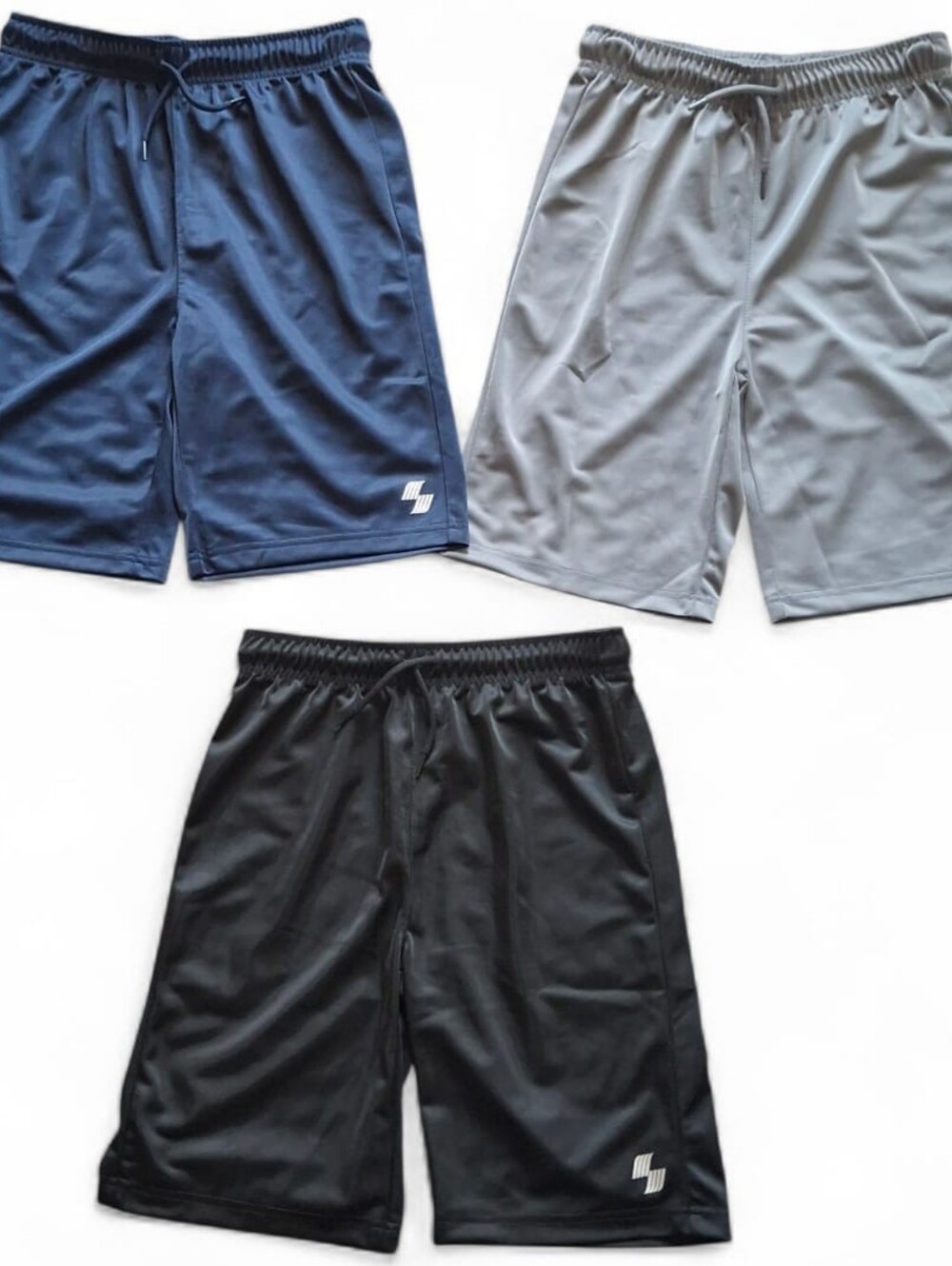 Lot of 3 new boys sports active shorts size L